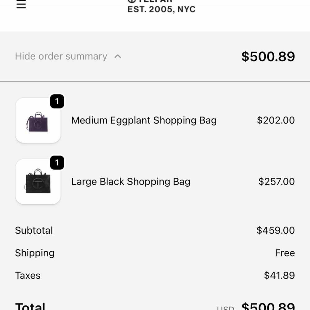 Telfar Medium Eggplant Shopping Bag - Picture 12 of 12
